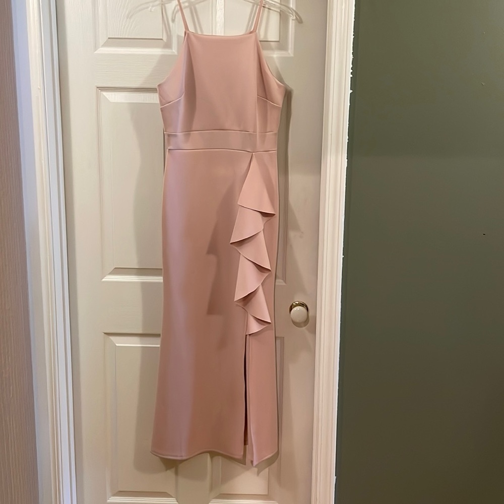 Sexy blush colored maxi dress